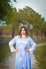 1 Piece Embroidred Chiffon Kurta ( Lined )