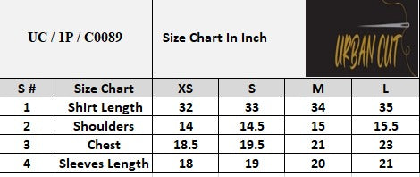 Product Size Chart