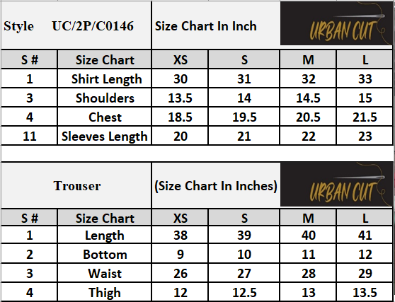Product Size Chart