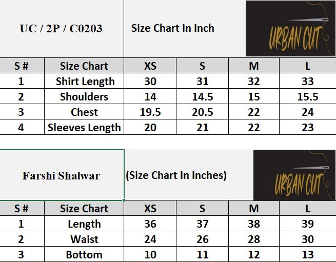 Product Size Chart
