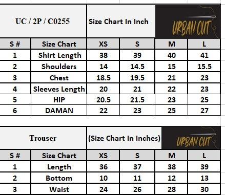 Product Size Chart