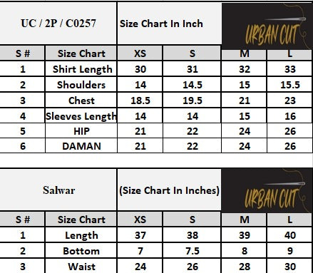Product Size Chart