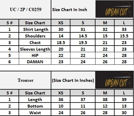 Product Size Chart
