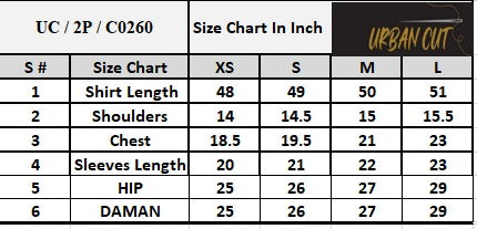 Product Size Chart