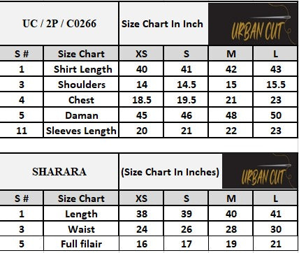 Product Size Chart