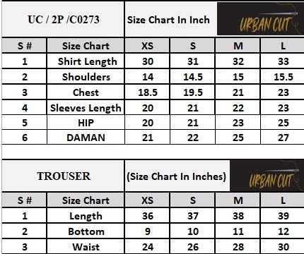 Product Size Chart