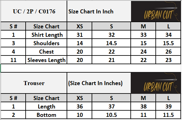 Product Size Chart