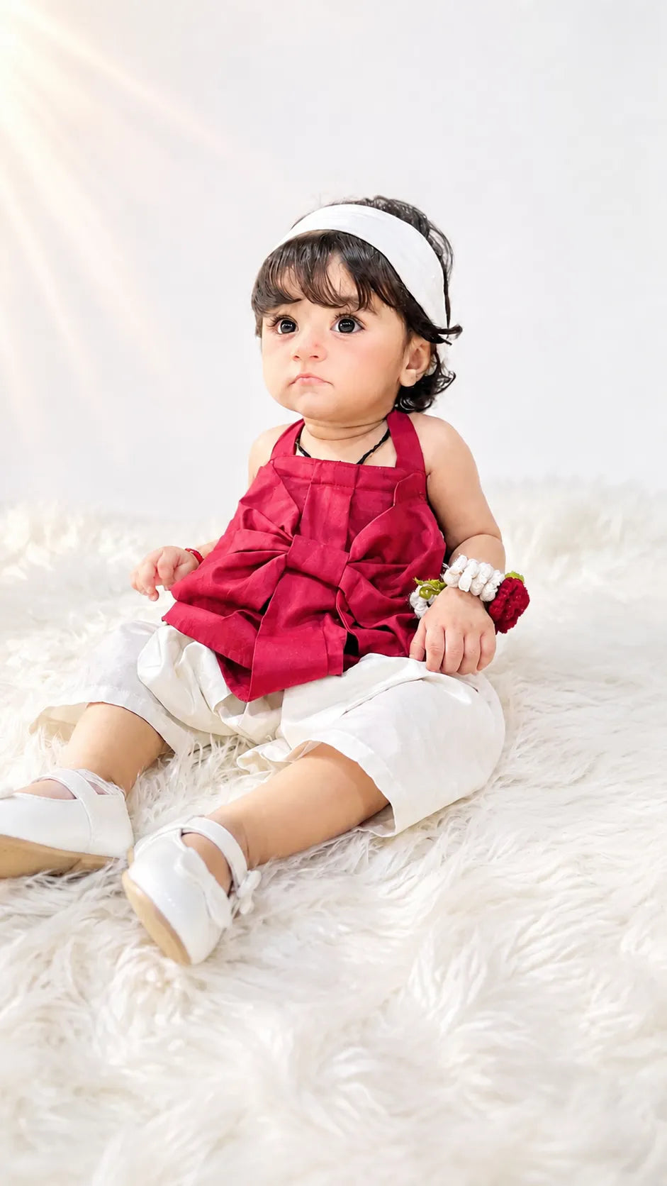 Cotton 2-Piece Bow Outfit