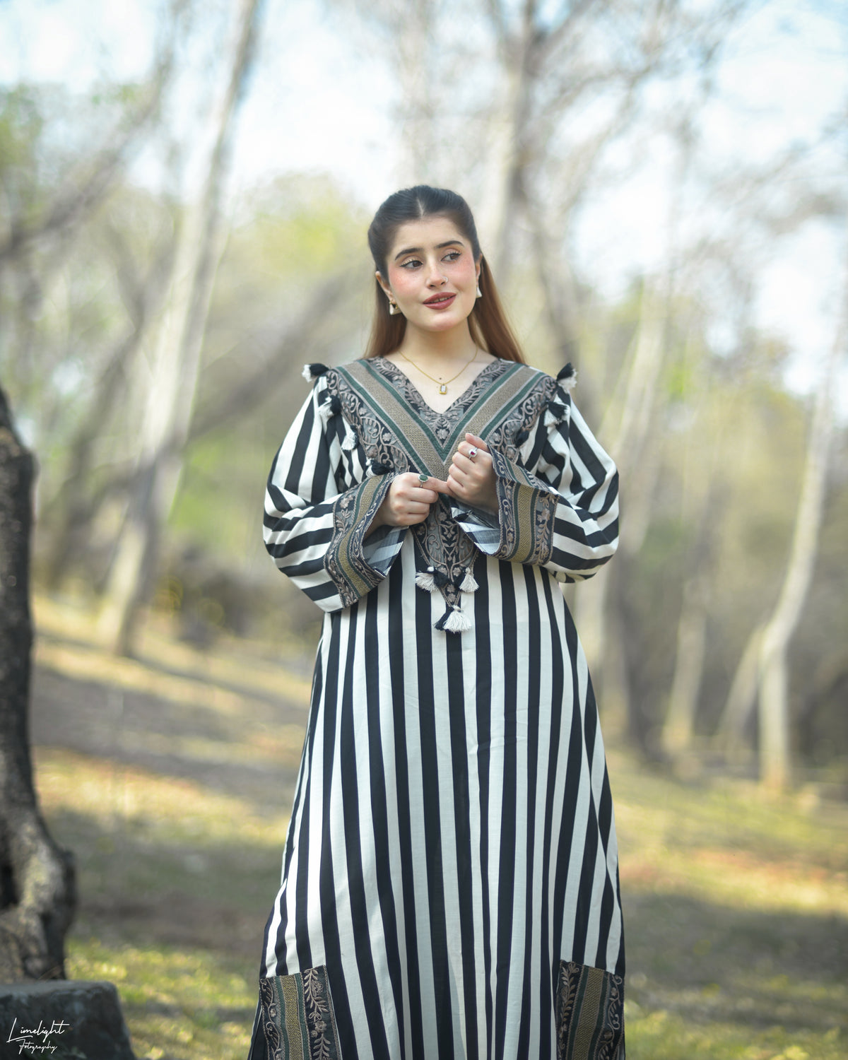 2 Piece Embroidered Cotton Long Co-Ord Set