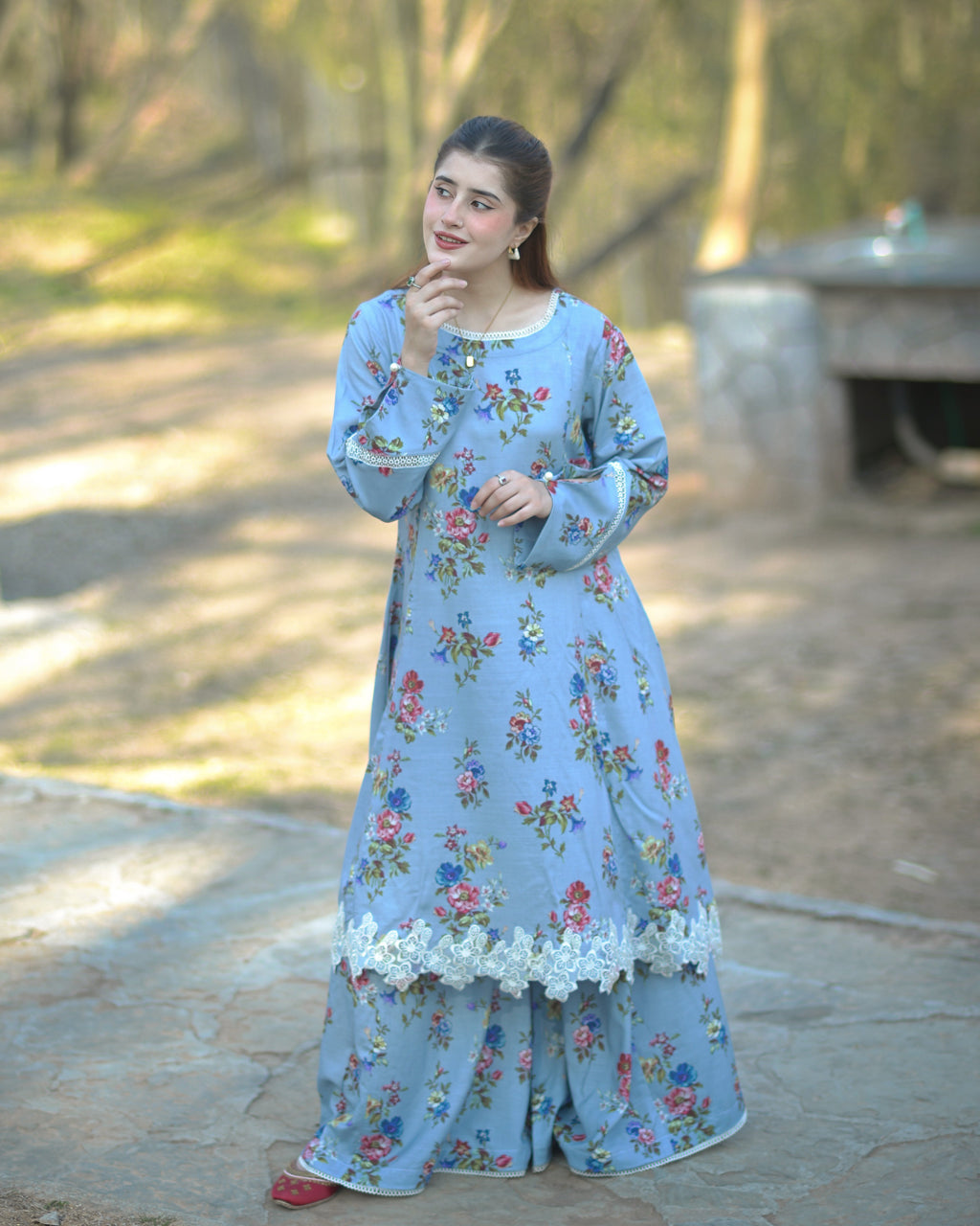 Emboidered Cotton 2 Piece