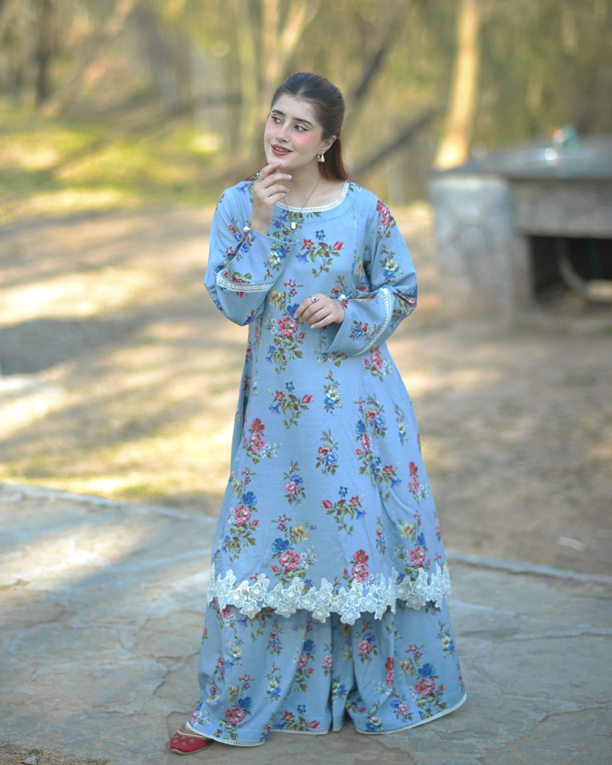 Emboidered Cotton 2 Piece
