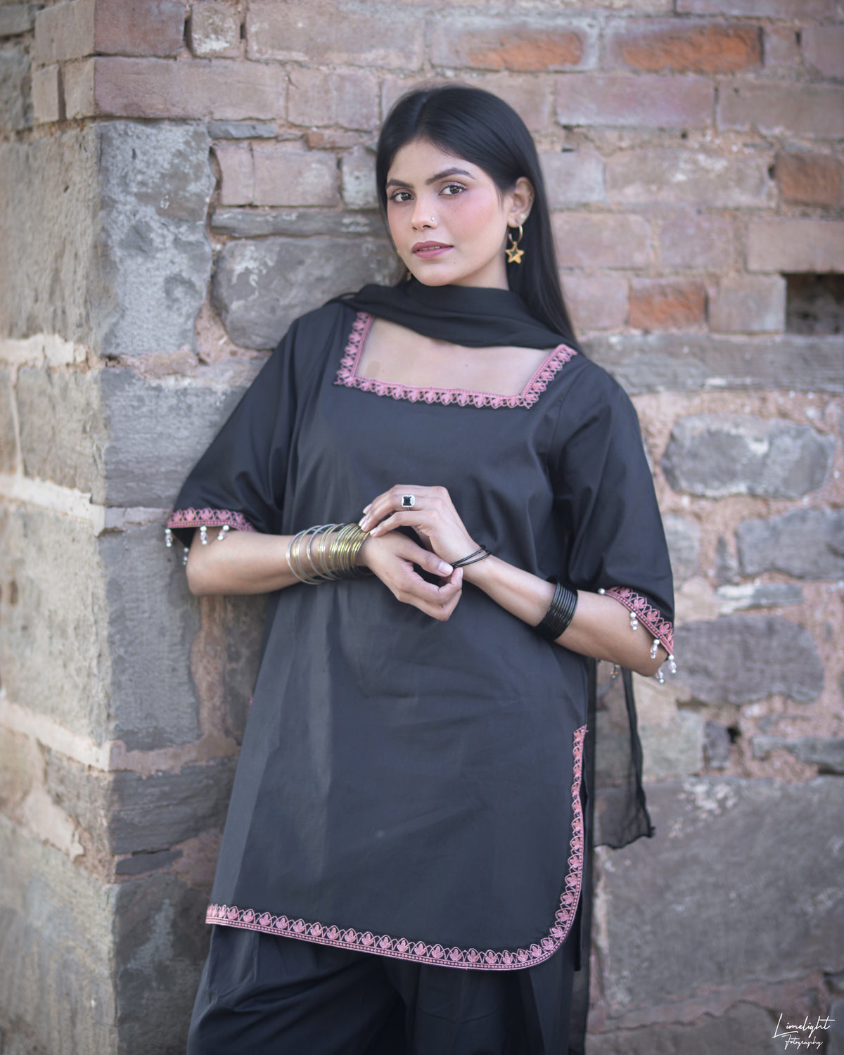Embroidered Cotton 2-Piece Co-Ord Set