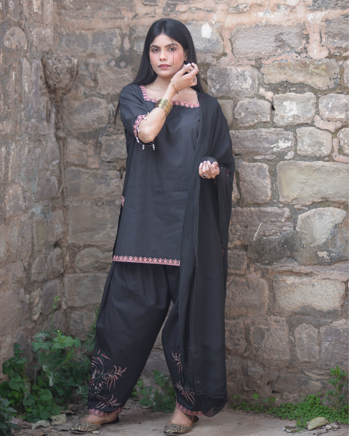 Embroidered Cotton 2-Piece Co-Ord Set