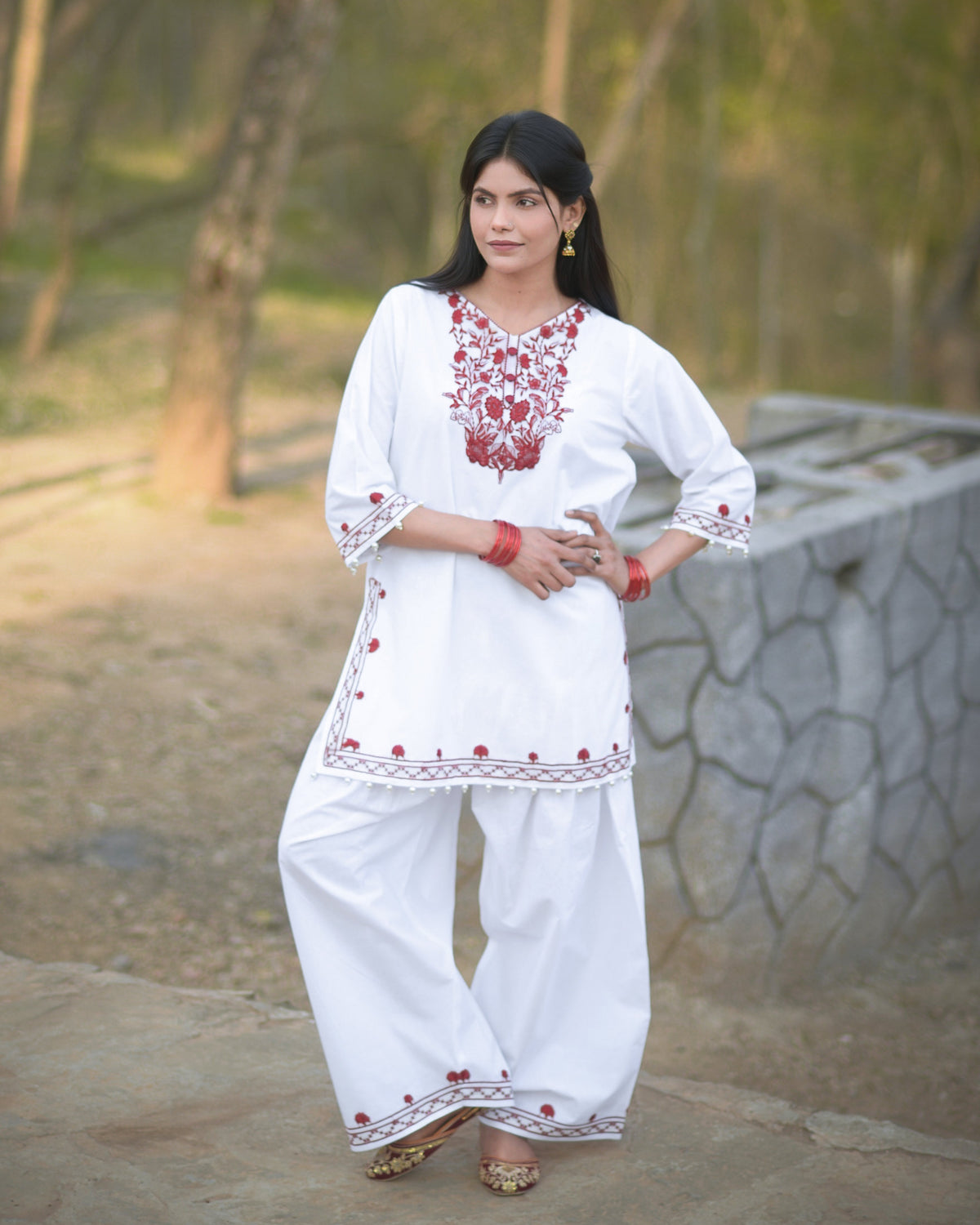 Embroidered 2-Piece Co-Ord Set