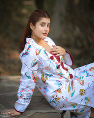 Women’s Printed 2-Piece Cotton Suit