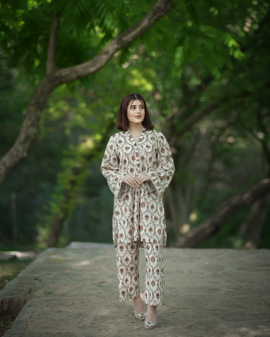 2 Piece Cotton Printed Co- Ord Set