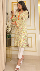 Sleek & Unique Design Cotton Printed Kurta 1 Piece