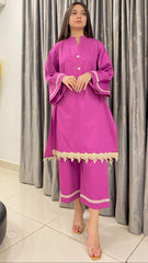 Elegant & Premium Cotton Embroidered Suit 2 Piece