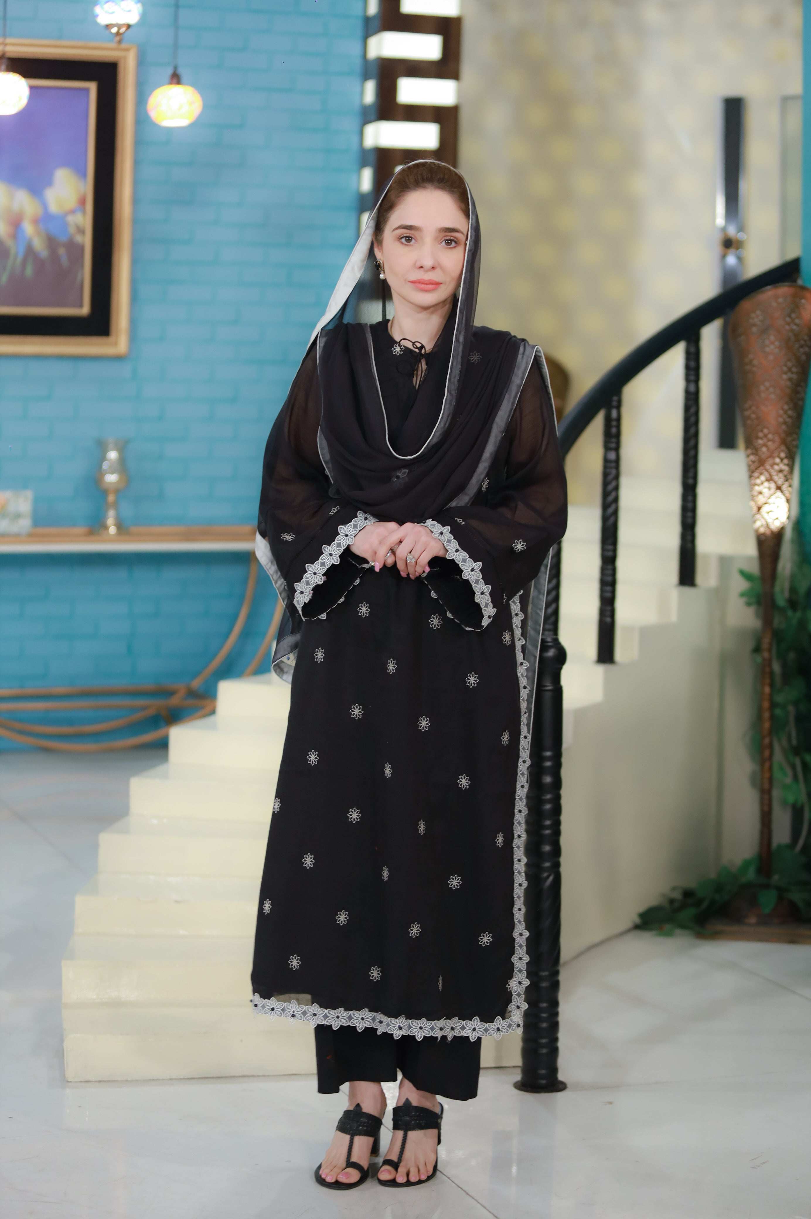 2 Piece Chikankaari Embroidered Suit  ( linned)