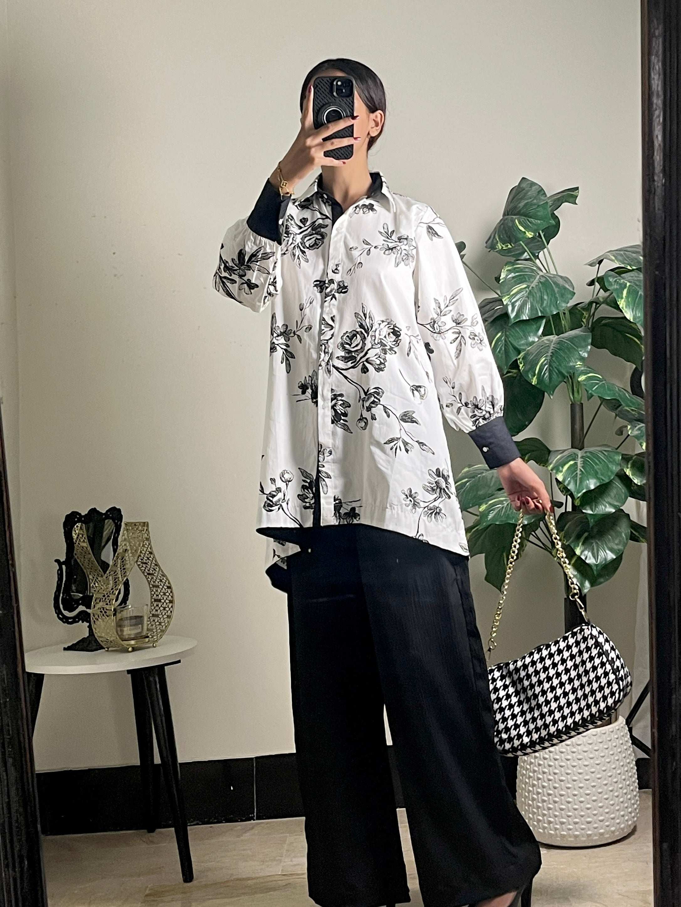 1 Piece Printed  Cotton Stitched Shirt