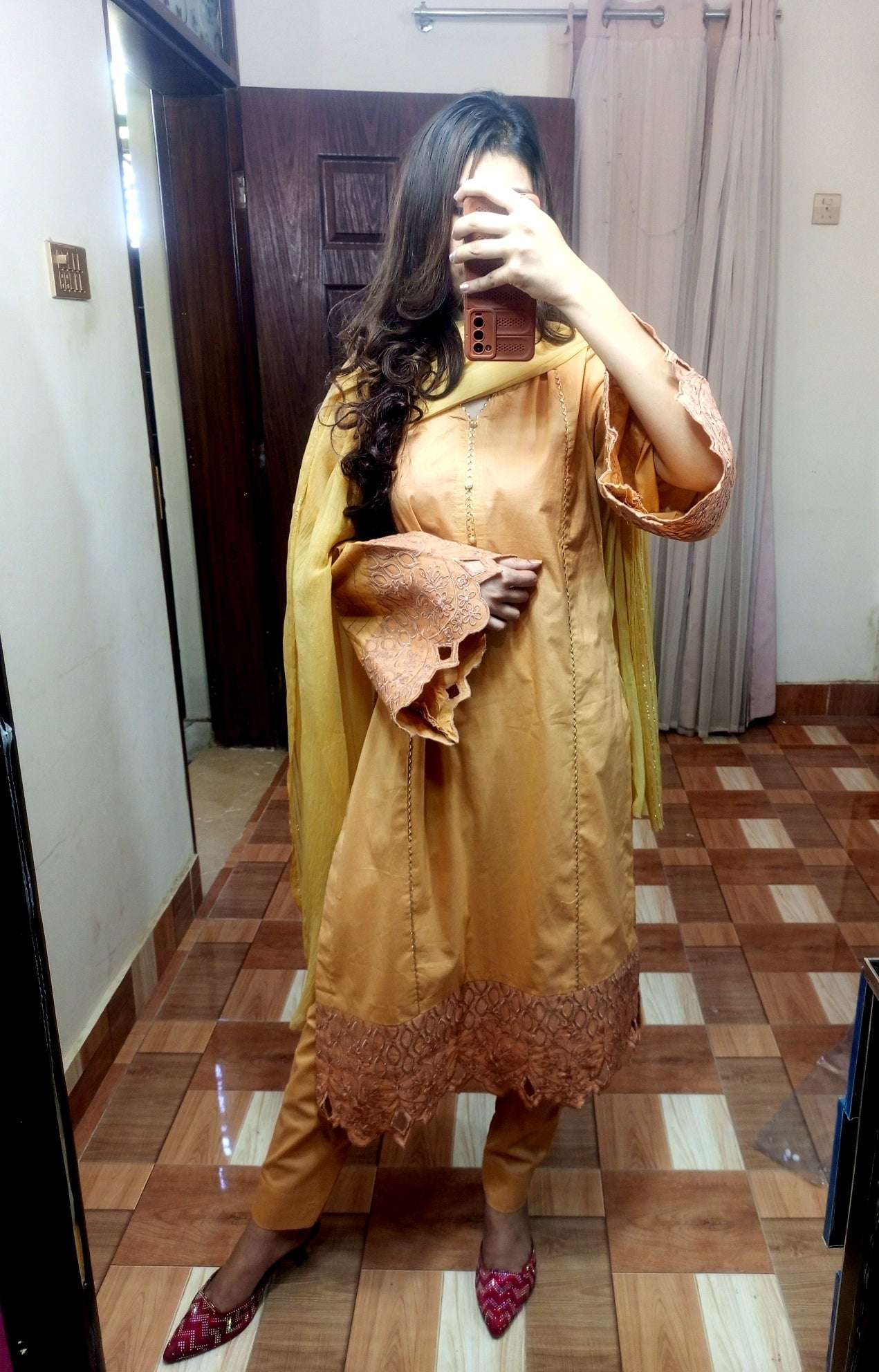 1 Piece Cotton Embroidered Kurta