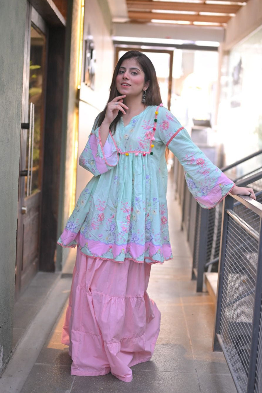 Pastel Printed Cotton Shirt