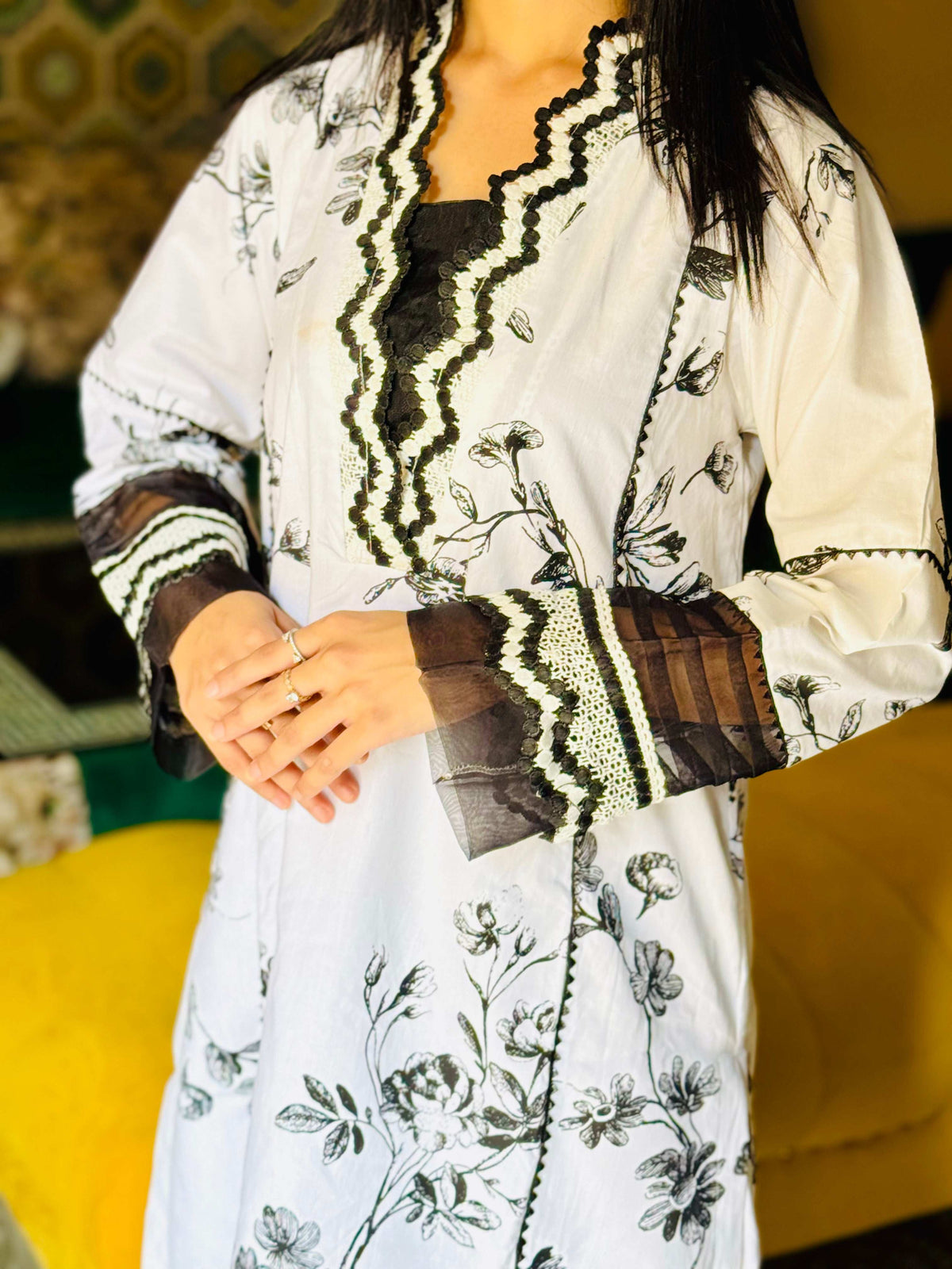 2 Piece Cotton Embroidred Suit