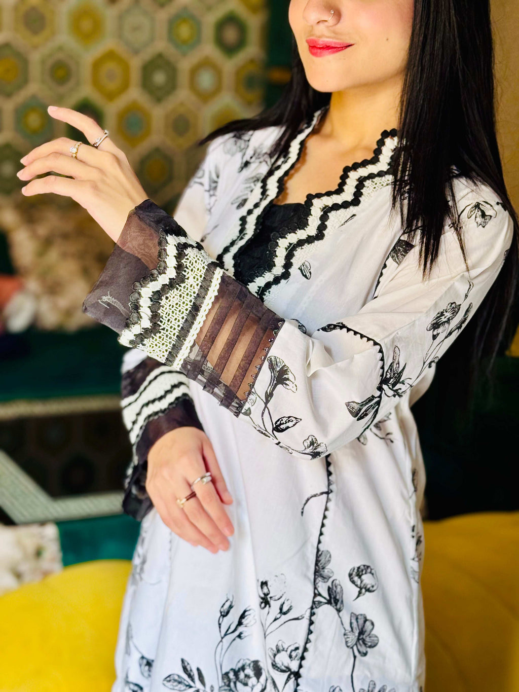 2 Piece Cotton Embroidred Suit