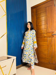2 Piece Cotton Embroidered Suit
