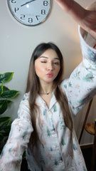 Women Pajama Suit – Trees & Deer Print
