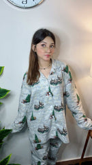 Women Pajama Suit – Castle & Nature Print