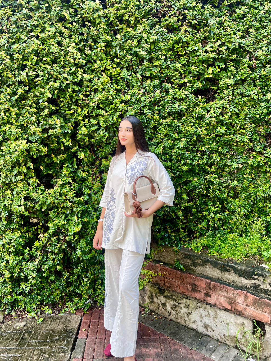 Embroidered Cotton 2-Piece Co-Ord Set