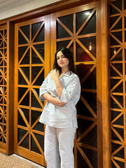 Cotton Striped 2-Piece Co-ord Set with Trouser