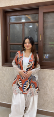Embroidered Cotton 2-Piece Co-ord Set with Farshi Shalwar