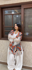Embroidered Cotton 2-Piece Co-ord Set with Farshi Shalwar