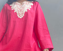 Embroidered Cotton Kurta with Farshi Shalwar – 2 Piece Traditional Coord Set