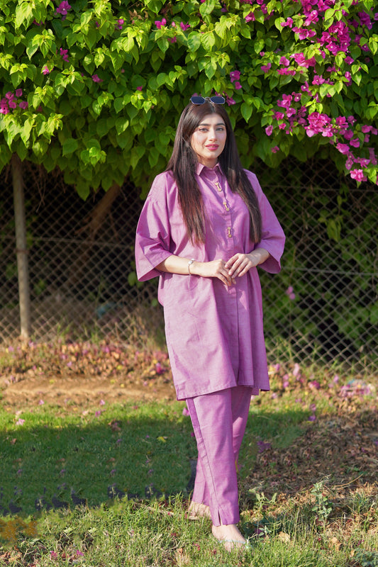 Elegant Cotton Yarn Dyed Co Ord Set 2 Piece