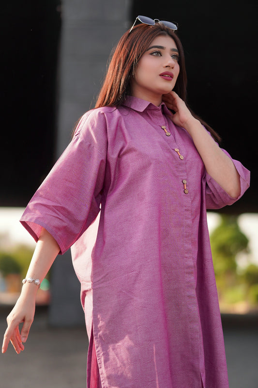 Elegant Cotton Yarn Dyed Co Ord Set 2 Piece