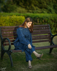 2 Piece Hand Embroidered - Cotton Textured - Co-Ord Set