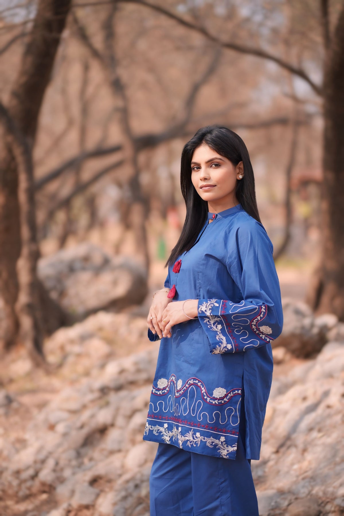 Embroidered Cotton  2-Piece Co-Ord Set