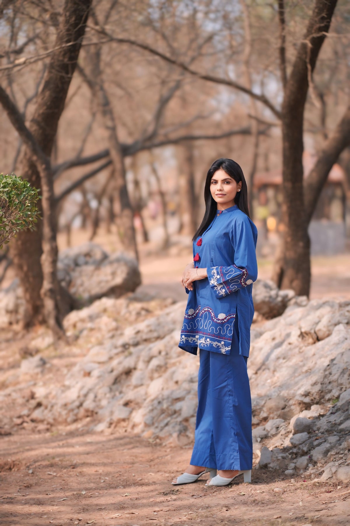 Embroidered Cotton  2-Piece Co-Ord Set