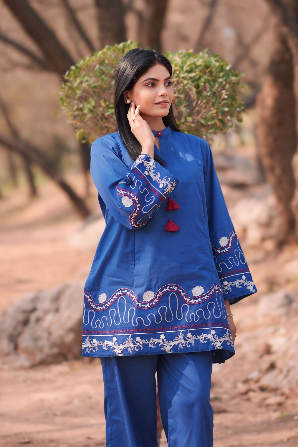 Embroidered Cotton  2-Piece Co-Ord Set