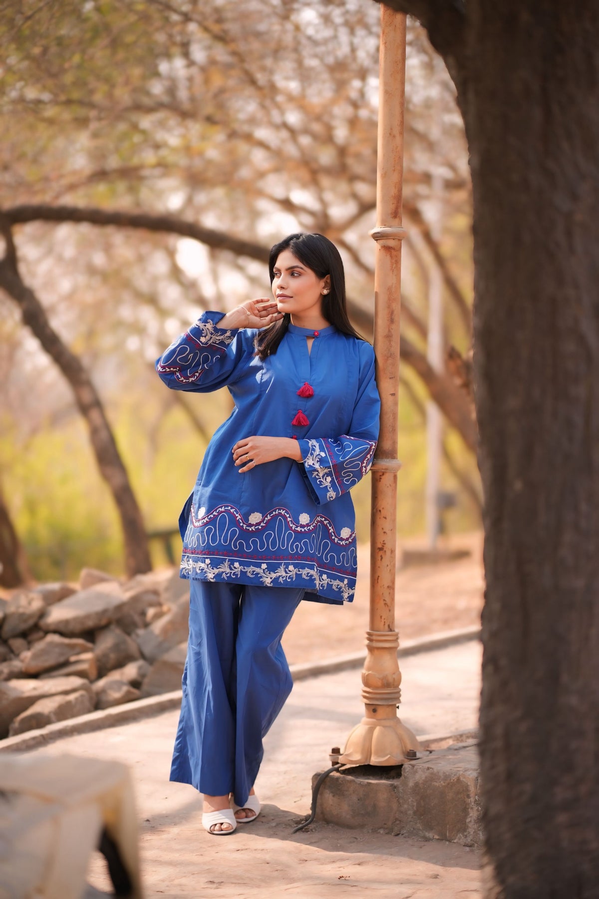 Embroidered Cotton  2-Piece Co-Ord Set