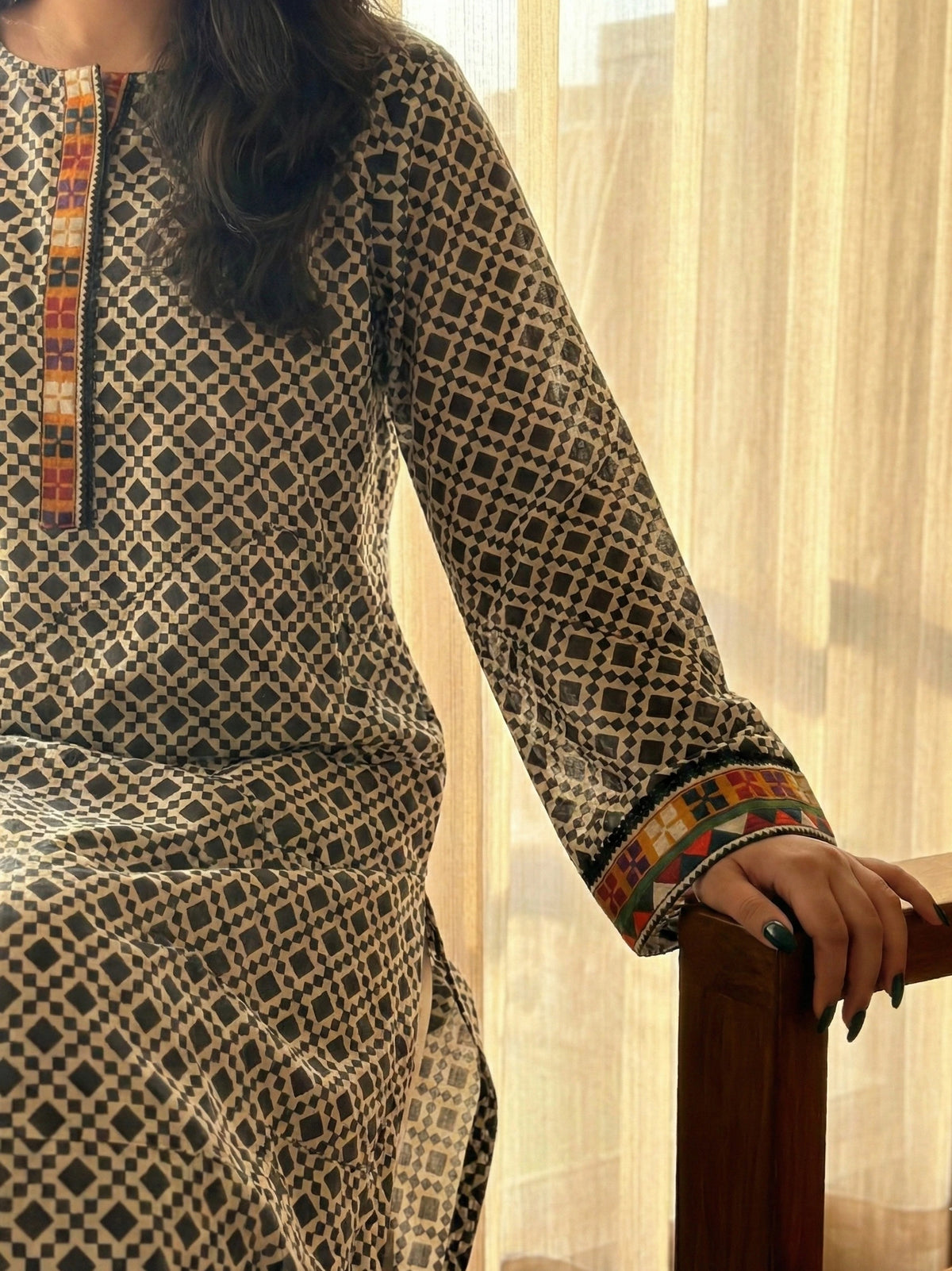 2 Piece Cotton Printed Suit