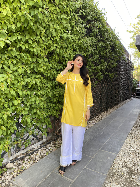 Premium Cotton Embellished Kurta 1 Piece