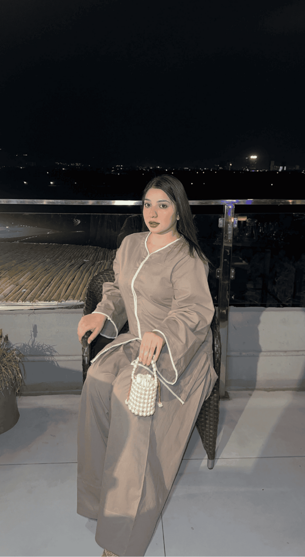 2 Piece Cotton Embellished  Co- Ord Set with Farshi Shalwar