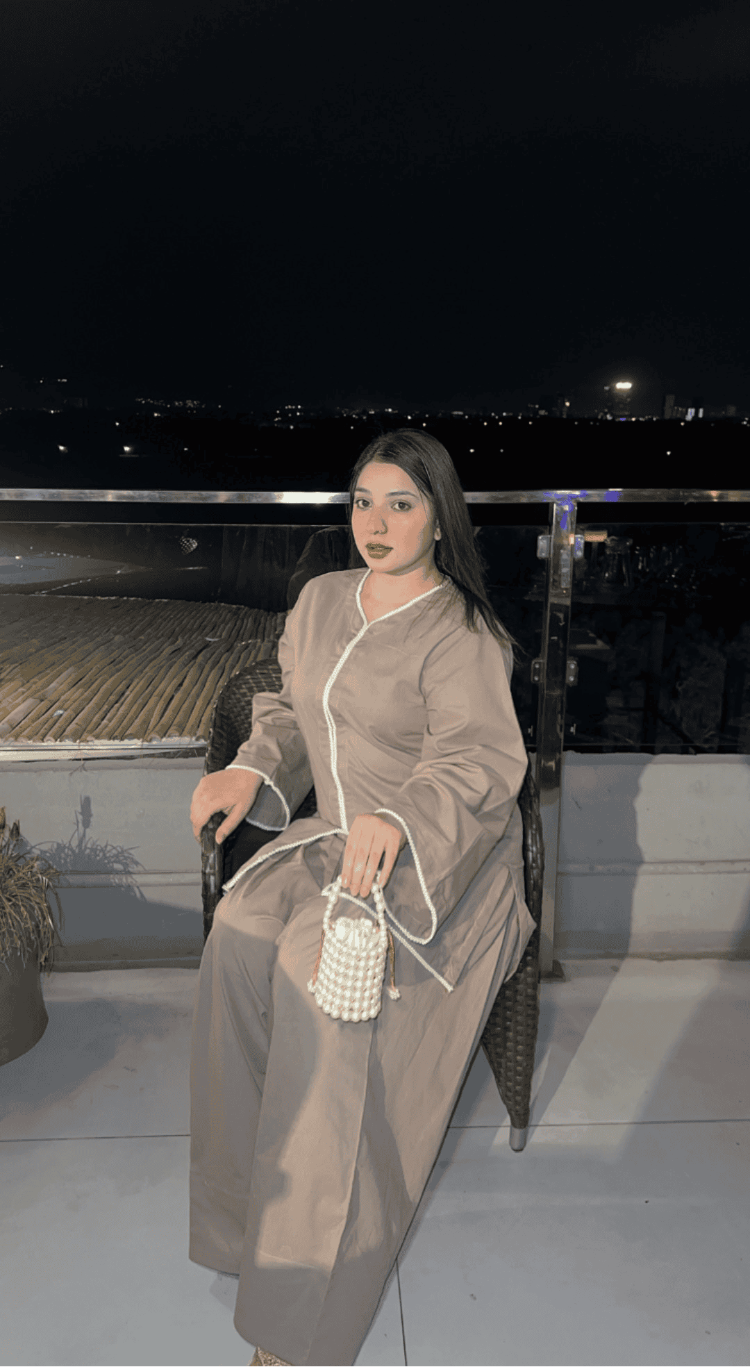 2 Piece Cotton Embellished  Co- Ord Set with Farshi Shalwar