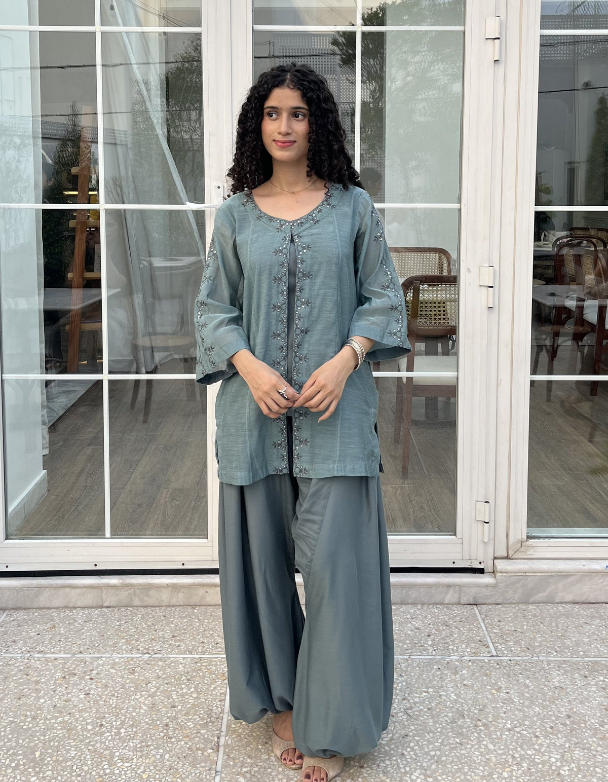 Embroidered Gauze Paper Cotton 3-Piece Set