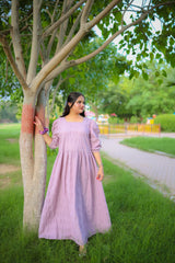 Seer Sucker Cotton Women Dress – Elegant & Comfortable