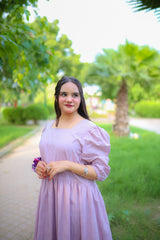 Seer Sucker Cotton Women Dress – Elegant & Comfortable
